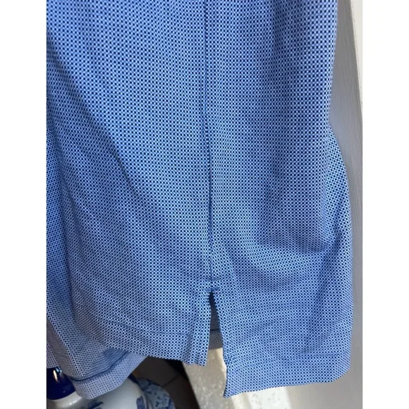Peter Millar Men’s Blue Short Sleeve Polo Shirt 100% Cotton Size L - Picture 4 of 9